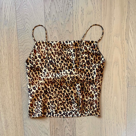 Zara Gold Chain Leopard Tank Top - Picture 5 of 7